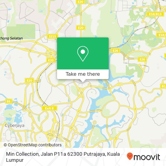 Min Collection, Jalan P11a 62300 Putrajaya map