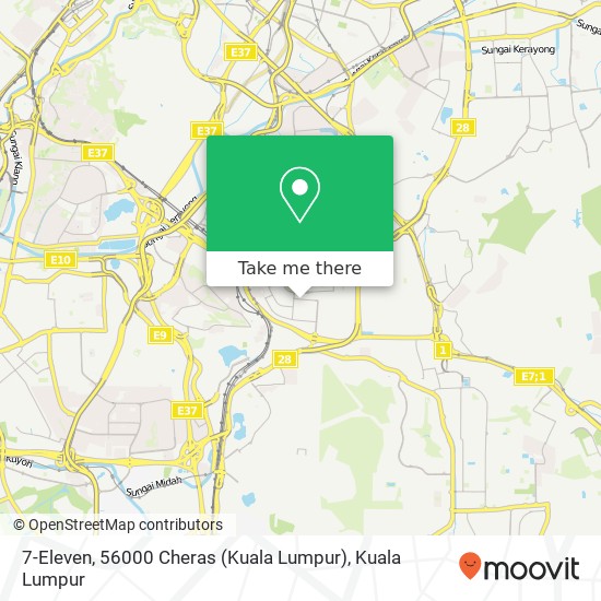 7-Eleven, 56000 Cheras (Kuala Lumpur) map