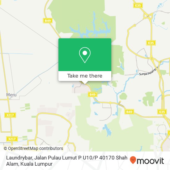 Peta Laundrybar, Jalan Pulau Lumut P U10 / P 40170 Shah Alam