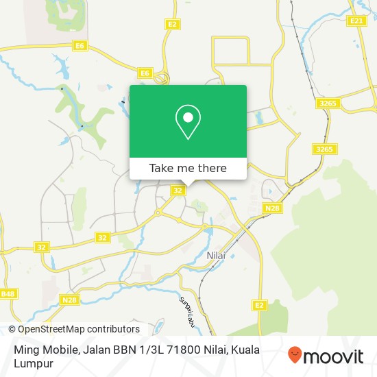 Ming Mobile, Jalan BBN 1 / 3L 71800 Nilai map