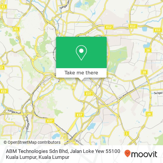Peta ABM Technologies Sdn Bhd, Jalan Loke Yew 55100 Kuala Lumpur