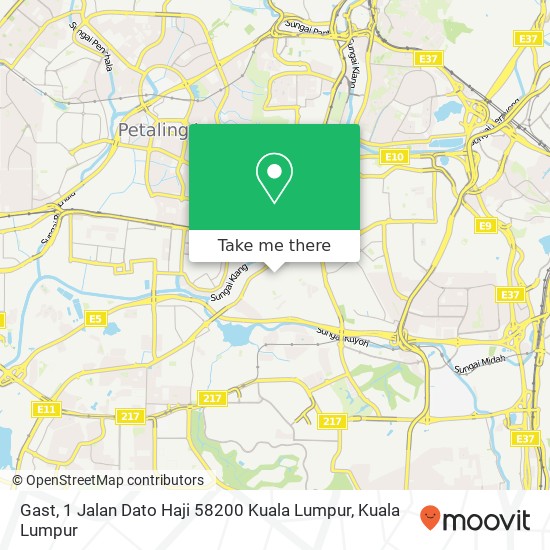 Gast, 1 Jalan Dato Haji 58200 Kuala Lumpur map