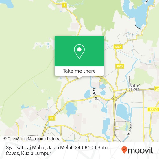 Peta Syarikat Taj Mahal, Jalan Melati 24 68100 Batu Caves