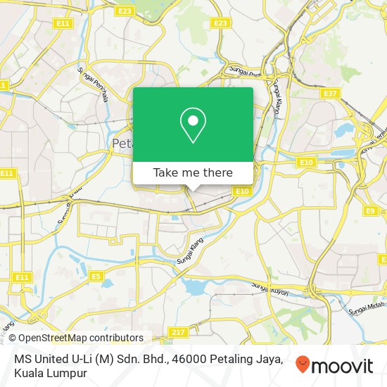 Peta MS United U-Li (M) Sdn. Bhd., 46000 Petaling Jaya