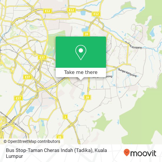 Bus Stop-Taman Cheras Indah (Tadika) map