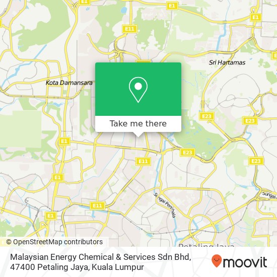 Malaysian Energy Chemical & Services Sdn Bhd, 47400 Petaling Jaya map