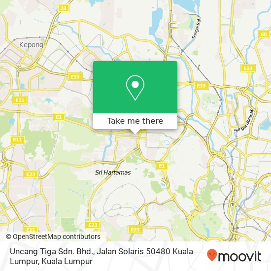 Peta Uncang Tiga Sdn. Bhd., Jalan Solaris 50480 Kuala Lumpur