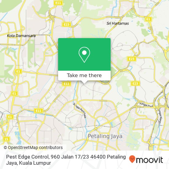 Pest Edge Control, 960 Jalan 17 / 23 46400 Petaling Jaya map