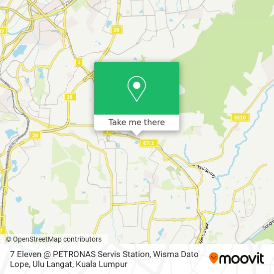 7 Eleven @ PETRONAS Servis Station, Wisma Dato' Lope, Ulu Langat map