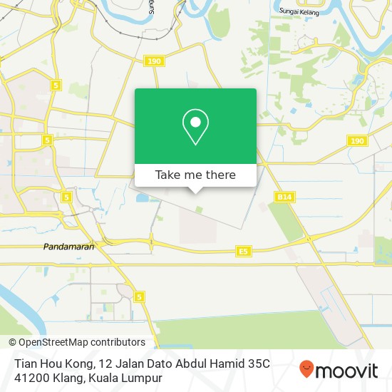 Tian Hou Kong, 12 Jalan Dato Abdul Hamid 35C 41200 Klang map