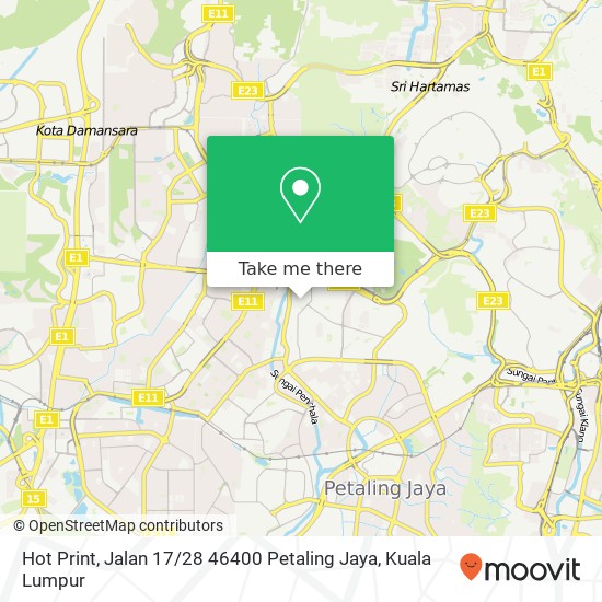 Hot Print, Jalan 17 / 28 46400 Petaling Jaya map