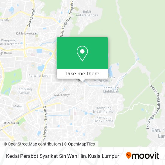 Peta Kedai Perabot Syarikat Sin Wah Hin