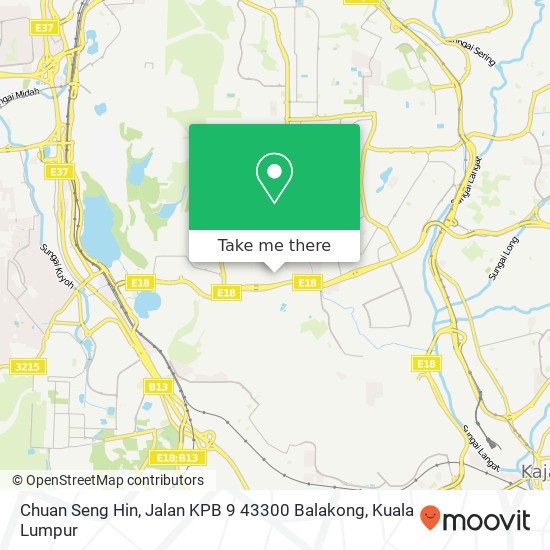 Chuan Seng Hin, Jalan KPB 9 43300 Balakong map