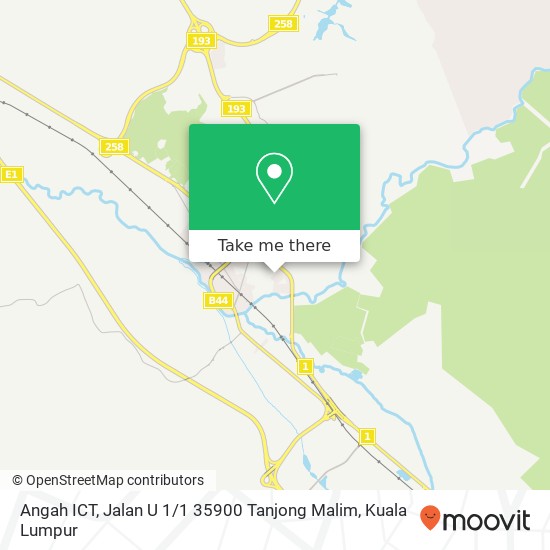 Peta Angah ICT, Jalan U 1 / 1 35900 Tanjong Malim