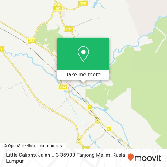 Peta Little Caliphs, Jalan U 3 35900 Tanjong Malim