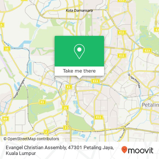 Evangel Christian Assembly, 47301 Petaling Jaya map