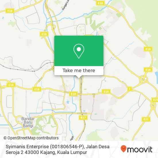 Syimanis Enterprise (001806546-P), Jalan Desa Seroja 2 43000 Kajang map