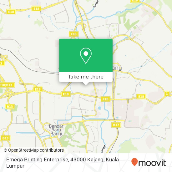 Peta Emega Printing Enterprise, 43000 Kajang