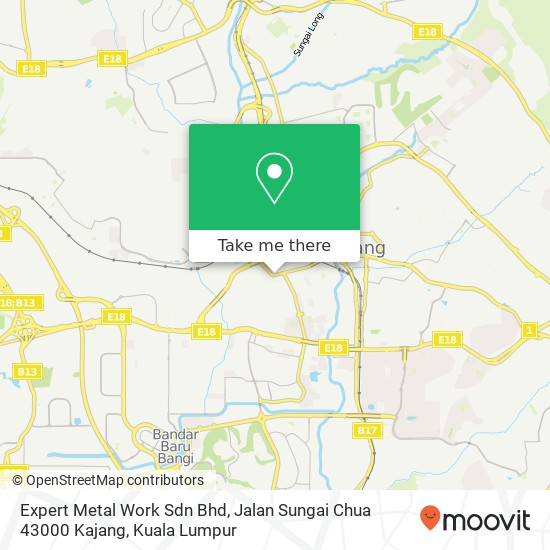 Expert Metal Work Sdn Bhd, Jalan Sungai Chua 43000 Kajang map