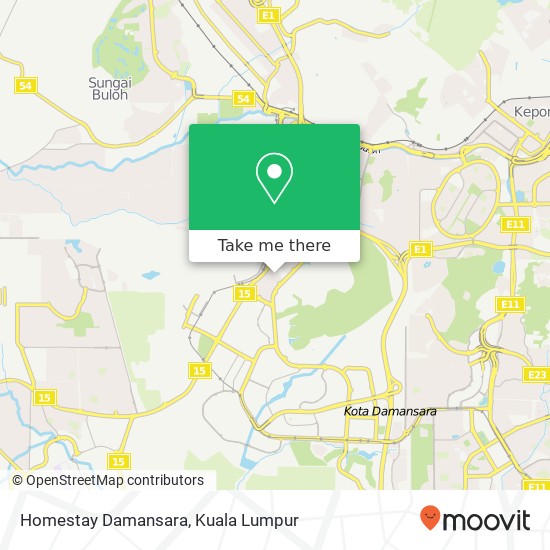 Peta Homestay Damansara