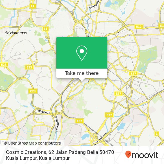 Cosmic Creations, 62 Jalan Padang Belia 50470 Kuala Lumpur map