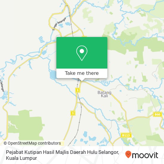 Pejabat Kutipan Hasil Majlis Daerah Hulu Selangor map