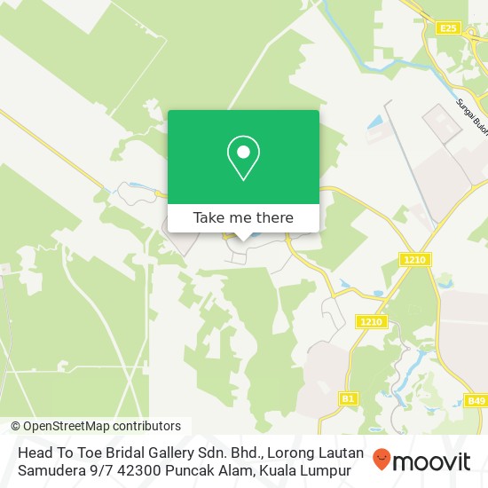 Head To Toe Bridal Gallery Sdn. Bhd., Lorong Lautan Samudera 9 / 7 42300 Puncak Alam map