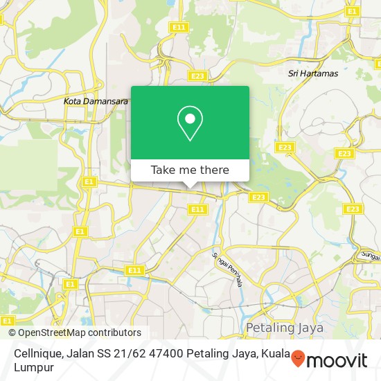 Cellnique, Jalan SS 21 / 62 47400 Petaling Jaya map