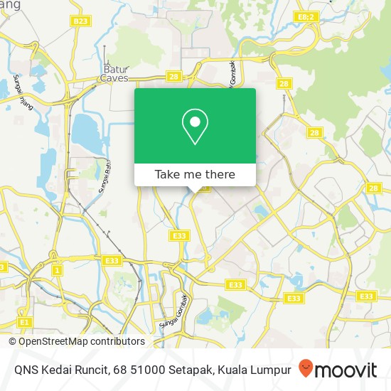 QNS Kedai Runcit, 68 51000 Setapak map