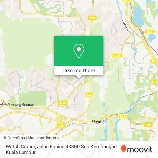 Watch Corner, Jalan Equine 43300 Seri Kembangan map