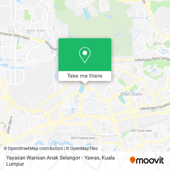 Yayasan Warisan Anak Selangor - Yawas map