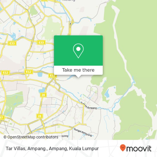 Tar Villas, Ampang., Ampang map