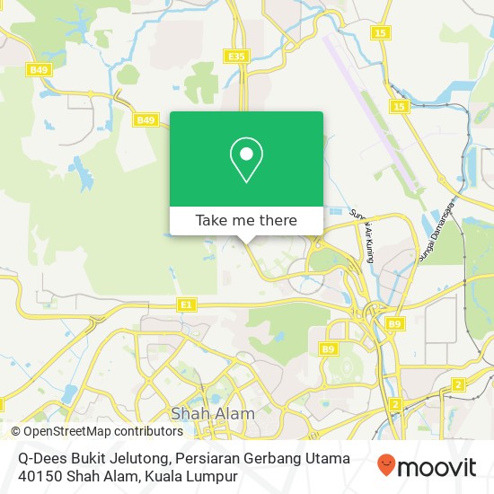 Q-Dees Bukit Jelutong, Persiaran Gerbang Utama 40150 Shah Alam map