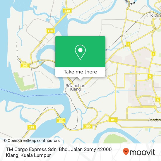 TM Cargo Express Sdn. Bhd., Jalan Samy 42000 Klang map