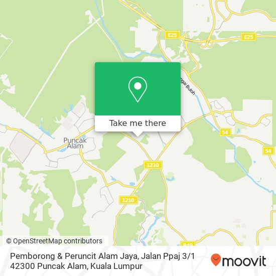 Peta Pemborong & Peruncit Alam Jaya, Jalan Ppaj 3 / 1 42300 Puncak Alam