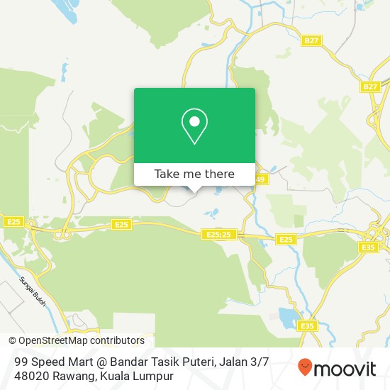 99 Speed Mart @ Bandar Tasik Puteri, Jalan 3 / 7 48020 Rawang map