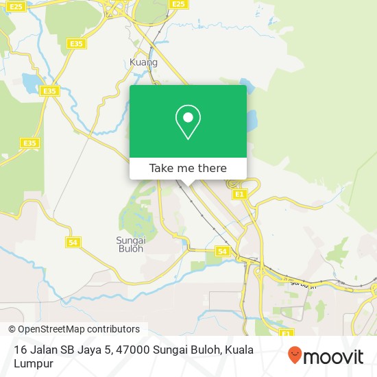 Peta 16 Jalan SB Jaya 5, 47000 Sungai Buloh
