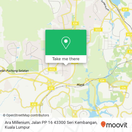 Ara Millenium, Jalan PP 16 43300 Seri Kembangan map