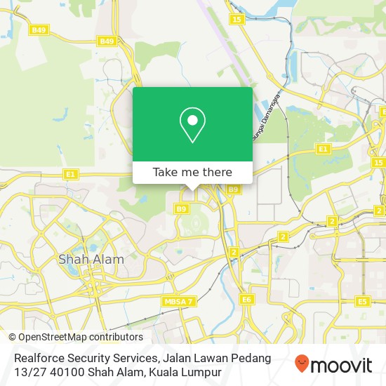 Realforce Security Services, Jalan Lawan Pedang 13 / 27 40100 Shah Alam map