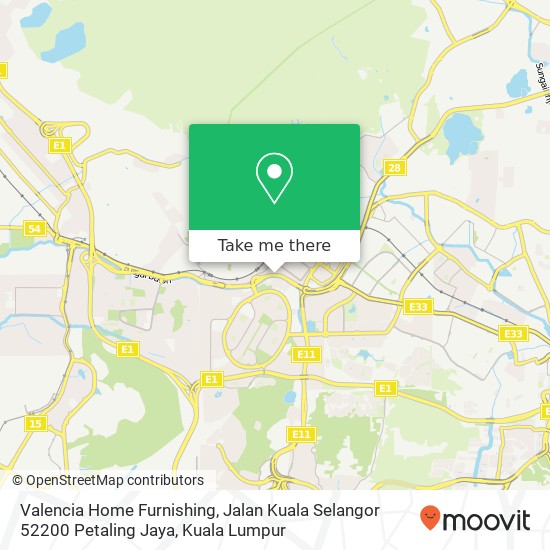 Valencia Home Furnishing, Jalan Kuala Selangor 52200 Petaling Jaya map