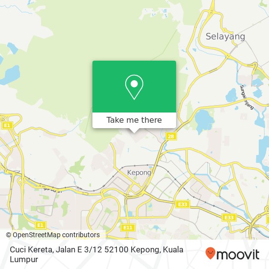 Cuci Kereta, Jalan E 3 / 12 52100 Kepong map