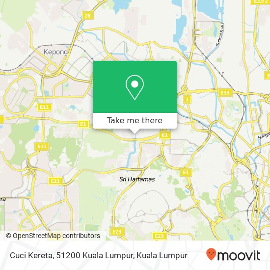 Peta Cuci Kereta, 51200 Kuala Lumpur