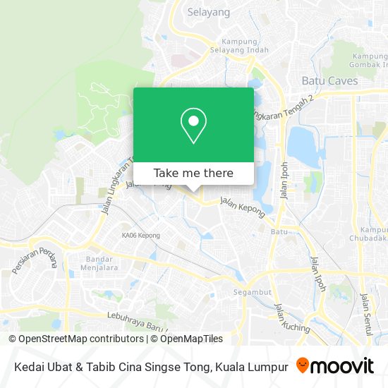 Peta Kedai Ubat & Tabib Cina Singse Tong