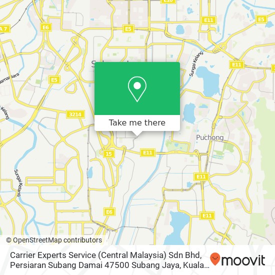 Carrier Experts Service (Central Malaysia) Sdn Bhd, Persiaran Subang Damai 47500 Subang Jaya map