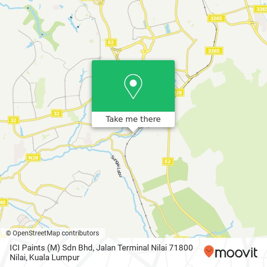 ICI Paints (M) Sdn Bhd, Jalan Terminal Nilai 71800 Nilai map