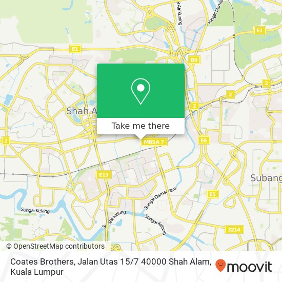 Coates Brothers, Jalan Utas 15 / 7 40000 Shah Alam map