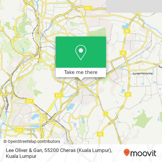 Peta Lee Oliver & Gan, 55200 Cheras (Kuala Lumpur)