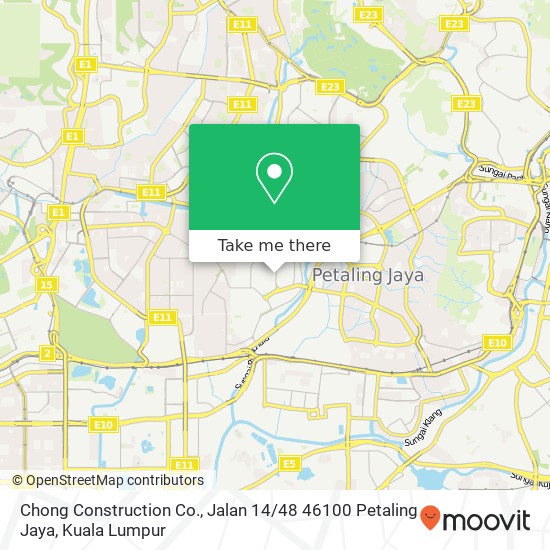 Chong Construction Co., Jalan 14 / 48 46100 Petaling Jaya map