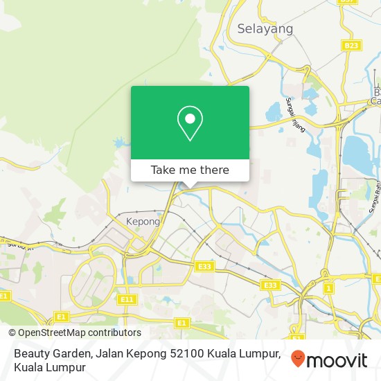 Beauty Garden, Jalan Kepong 52100 Kuala Lumpur map