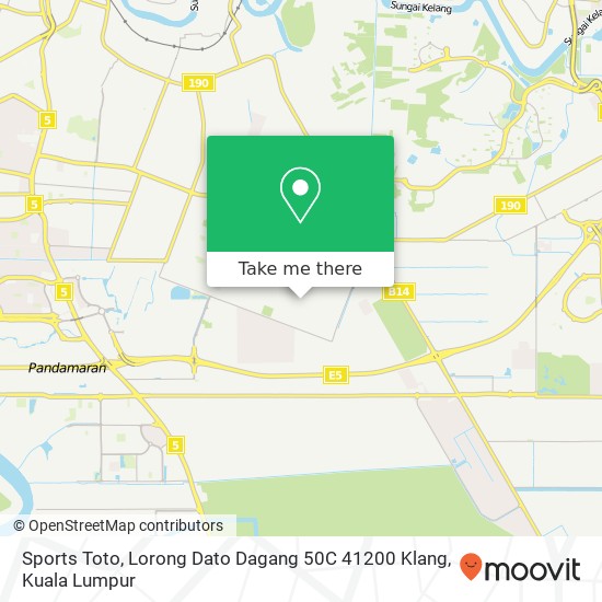 Sports Toto, Lorong Dato Dagang 50C 41200 Klang map